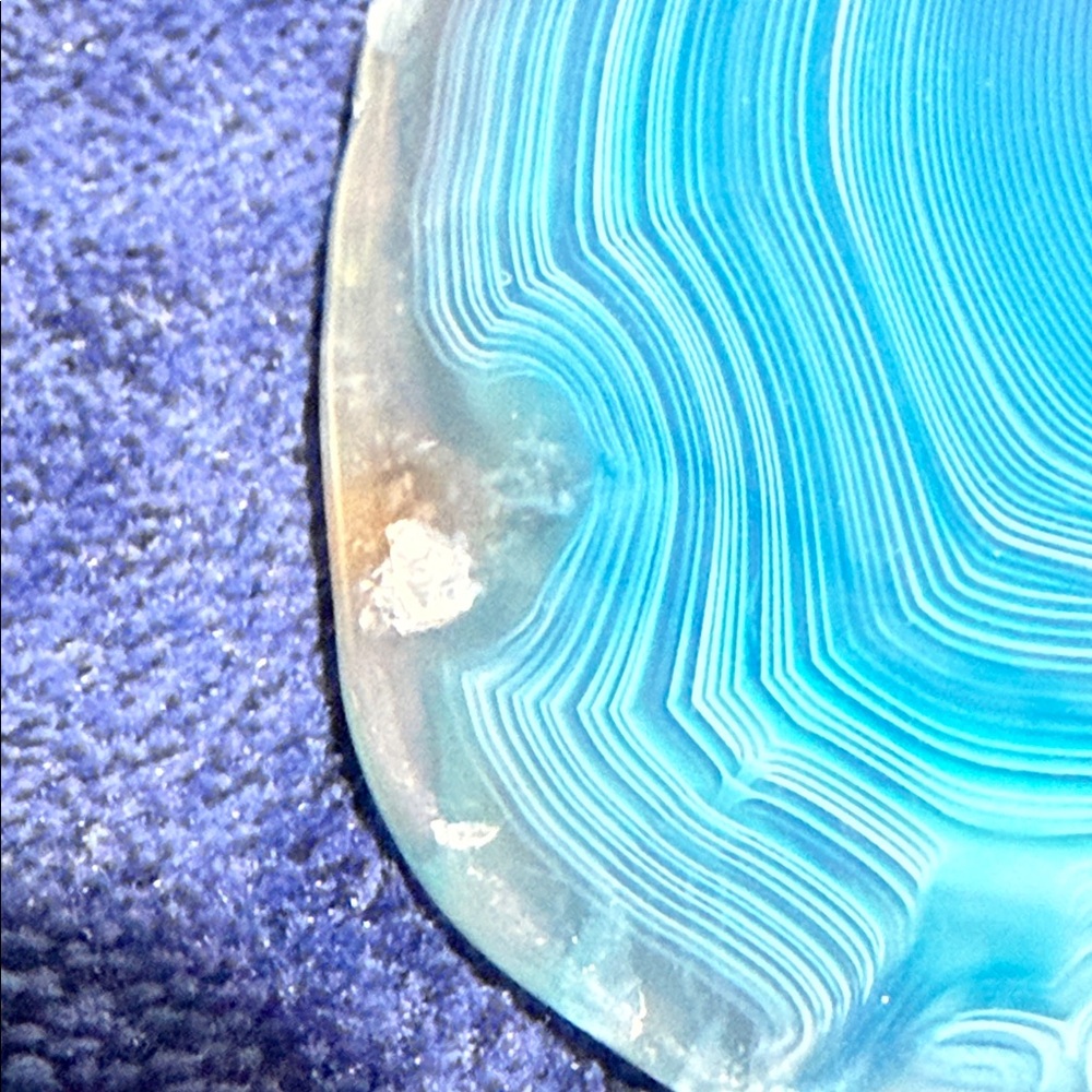 Blue Banded Agate Pendant Slice - Picture 6 of 6